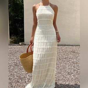 Commense Halter Strappy Back Ruffled Dress - Size XS